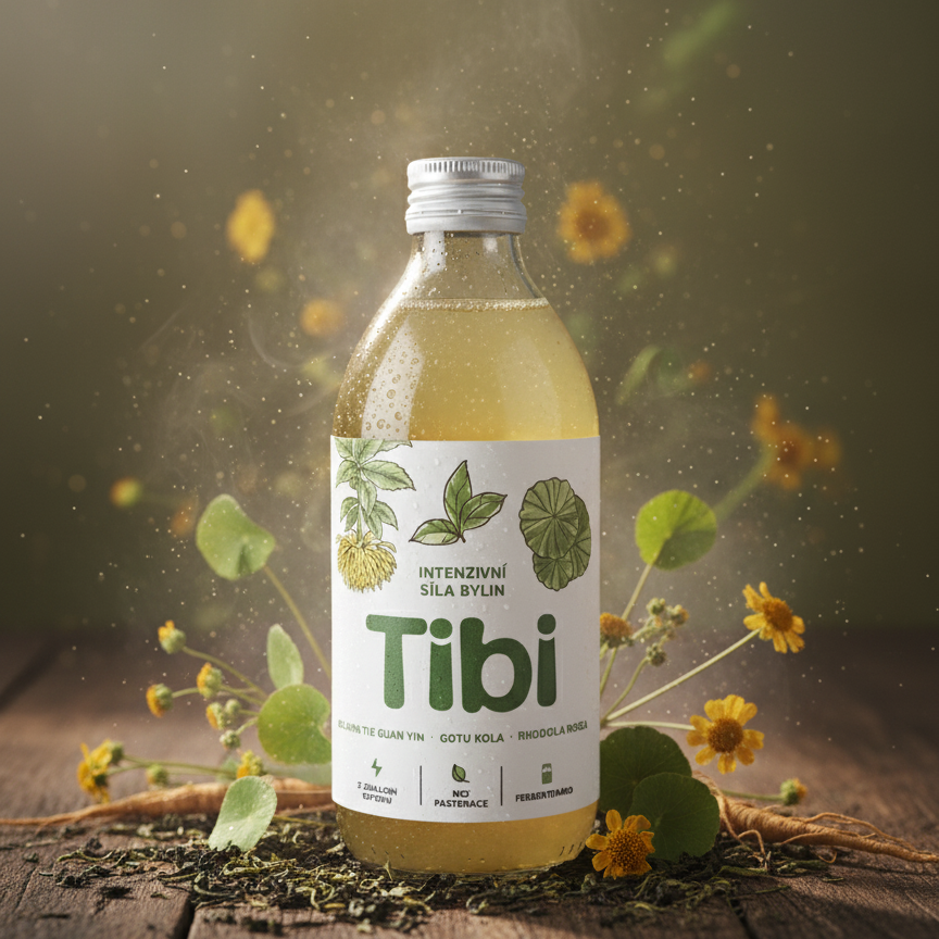 Tibi Energy Oolong Gotu Kola Rhodiola – funkční probiotický drink pro vitalitu